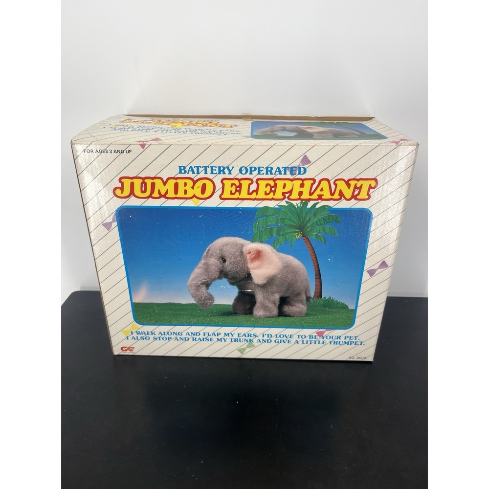 Vintage Battery Operated Baby Elephant Original Box *Read Description*